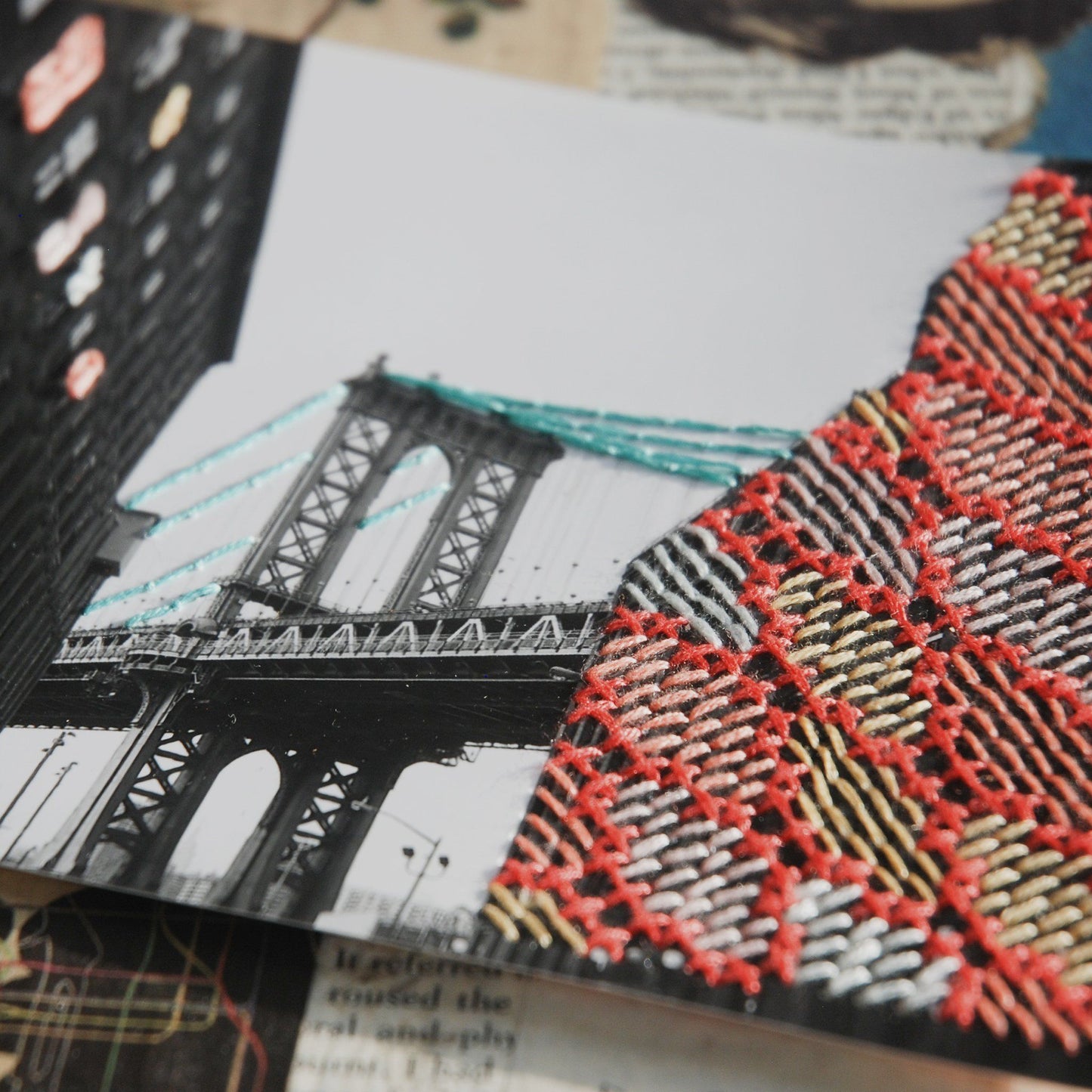 Hanging by a Thread: New York travel embroidery art - shopnoodo