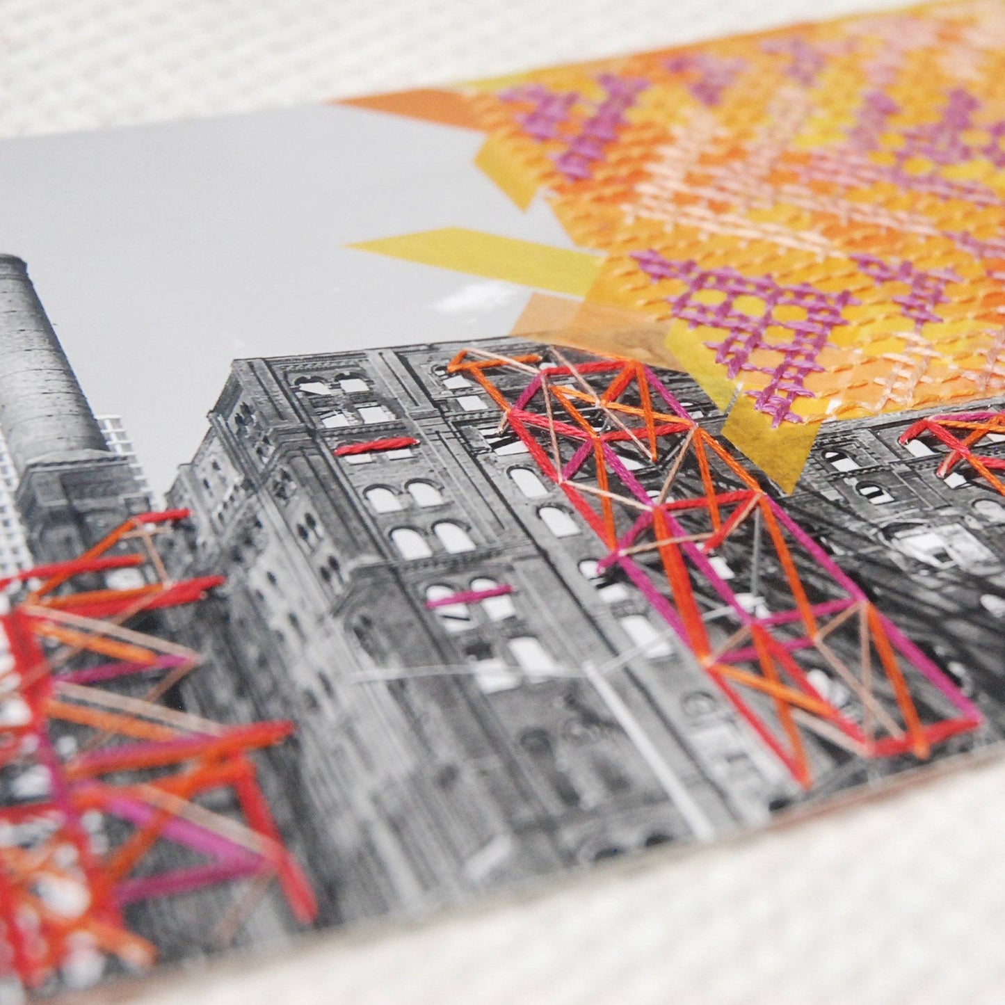 Domino + Dominoes: NYC Travel embroidery art - Catalina Escallon